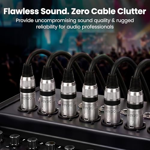 Image of GearIT XLR Male to Female Microphone Cable (10 Feet, 6-Pack) Mic Extension Cable - Black