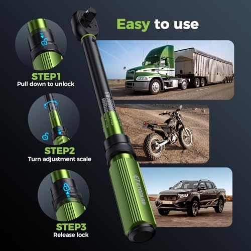 ETOOLAB 1/2 Torque Wrench Dual-Range【20-230Nm/10-170lbf-ft】±3% Precision, 72 Tooth Dual-Direction Adjustable Torque Wrench for Bicycle, Moto, Car Maintenance—3pcs 7 ETOOLAB 1/2 Torque Wrench Dual-Range【20-230Nm/10-170lbf-ft】±3% Precision, 72 Tooth Dual-Direction Adjustable Torque Wrench for Bicycle, Moto, Car Maintenance—3pcs - Image 7