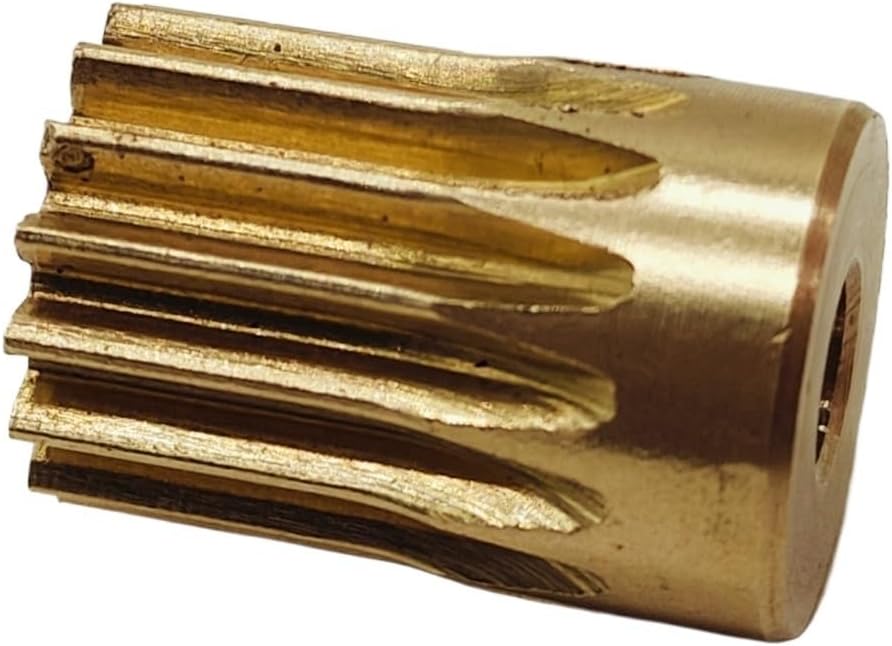 Gear Pinion, Engine,0.6 Module Copper Spur 15mm Long .6M 12T 13T Straight Teeth Cylindrical Shaft Hardware(13 Teeth 5mm BORE)