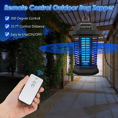 Gootop ZAP T6 PRO Remote Control Bug Zapper Outdoor Electric, Mosquito Zapper, Fly Traps, Fly Zapper, Mosquito Killer, 3 Prong Plug, 90-130V, Abs Plastic Outer thumb #1