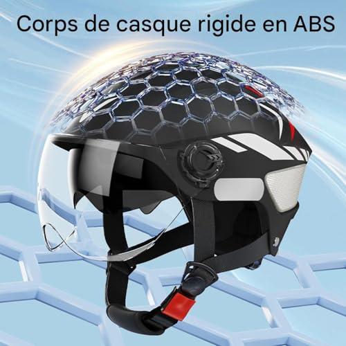 Casques de moto double visière réglable et anti-transpiration - 7