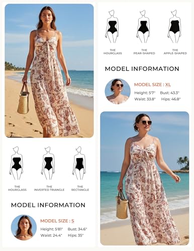 Image of GRACE KARIN Womens Summer Floral Maxi Dresses 2026 Long Flowy Boho Dress Beach Vacation Sundresses Casual Clothes with Pocket