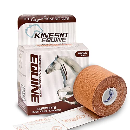 Kinesio Equine Tape - Tex Gold FP Horse Tape -Tape Made Specifically for Horses - 2”x 16’ Rolls - Brown