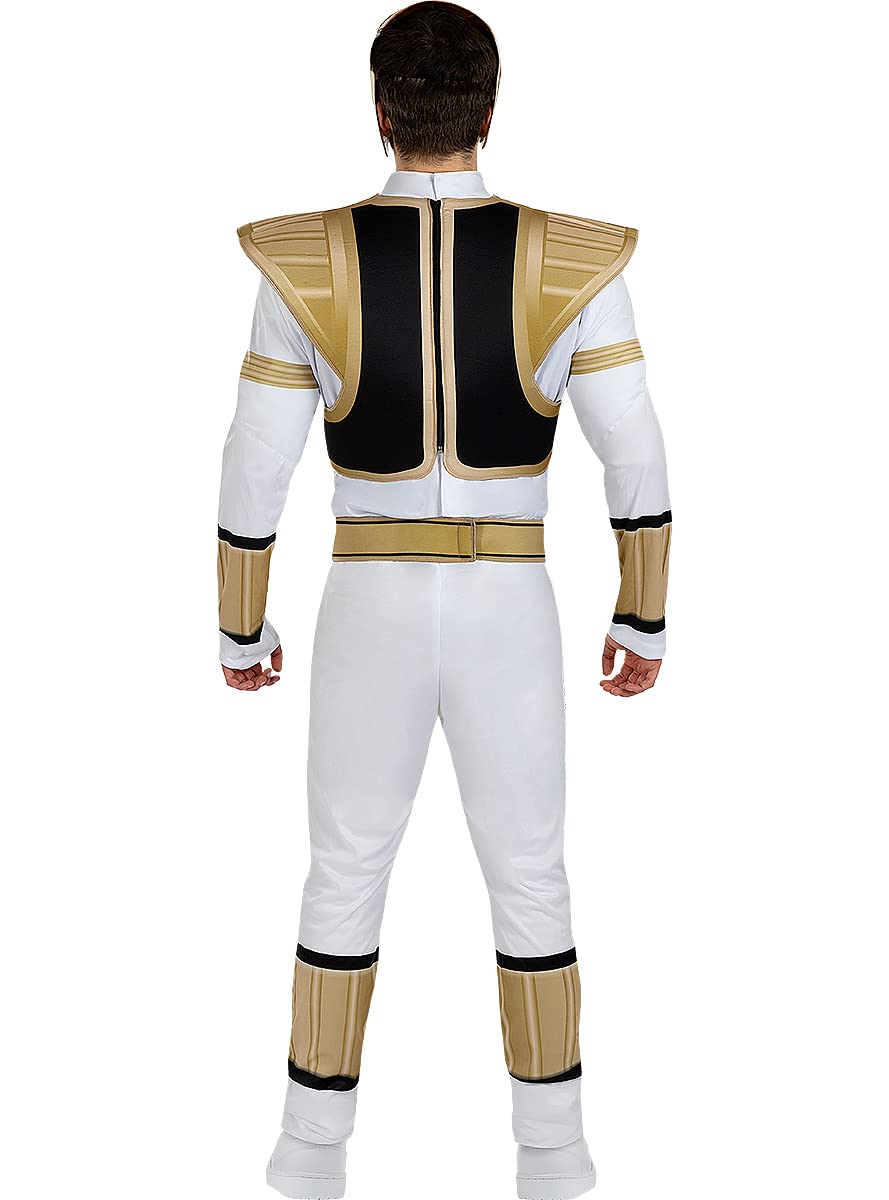 Funidelia Power Ranger Kostüm weiß für Herren, Offizielle Lizenz, Größe L Film und Serien, Superhelden - Verkleidung für Erwachsene für Partys, Karneval und Halloween