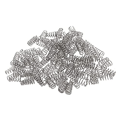 Yootones 円錐形ギター シングルコイル ピックアップ ハイトスプリング Strat Tele ギターピックアップ (シルバー) 100個