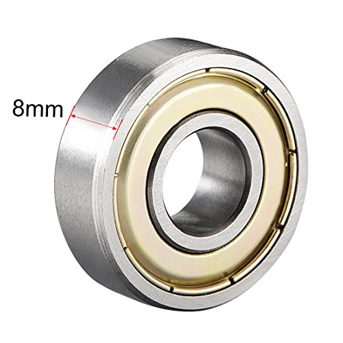 Uxcell A18051900UX0177 6000Zz Ball Bearing 10Mm X 26Mm X 8Mm Double Shielded 6000-2Z 80100 Deep Groove Bearings High Carbon Steel Z1 thumb #2