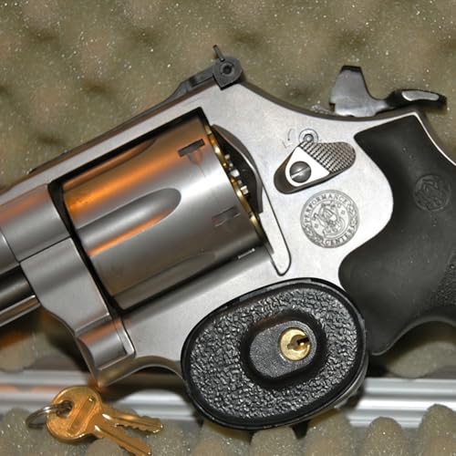 Image of RioRand Keyed Alike Trigger Lock, Adjustable Gun Safety Lock with 2 Brass Spare Keys, Compatible with Pistols, Rifles and Shotguns for Home & Range Secure Storage