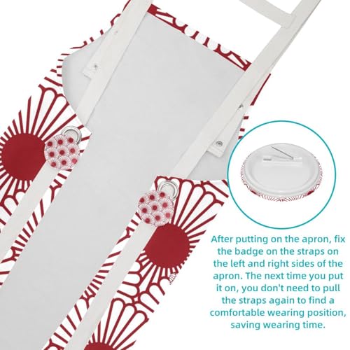 Lot de 2 tabliers de cuisine japonais avec poches pour le service