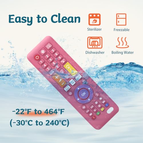 Image of Baby Remote Toys for 0-6, 6-12 Months Girls, Food Grade Silicone Teething Toys,Chew Toys for Babies 3-24 Months, Upgraded TV Remote Control Shape Teether Toys for Baby and Infants