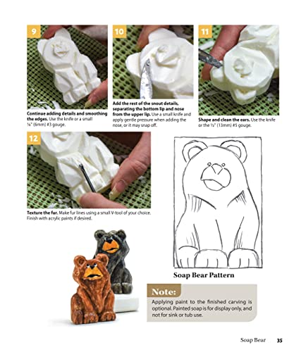 Anyone Can Whittle! Carve Wood, Soap, Golf Balls & More in 30+ Easy Projects (Fox Chapel Publishing) Beginner-Friendly Whittling Guide - Full-Size Patterns for Step-by-Step Ornaments, Animals, & More - Image 6