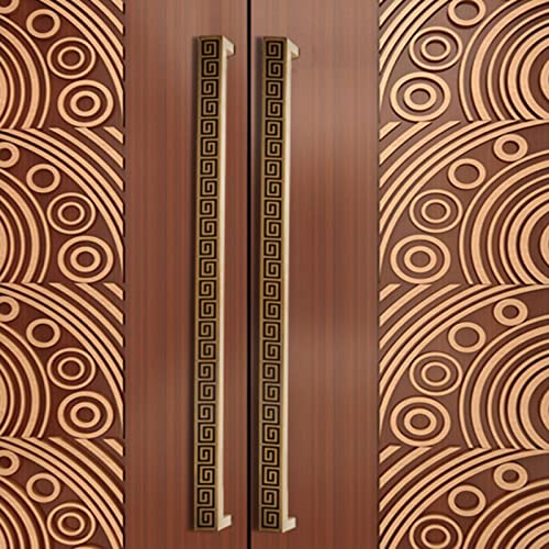 Poignée de porte dorée anti-usure pour stabiliser une barre push-pull rectangulaire de 80cm