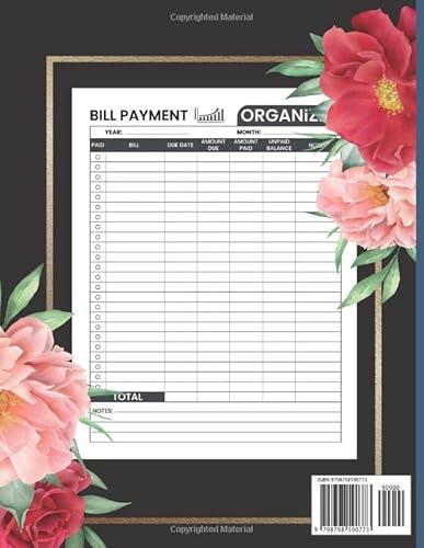 Monthly Bill Planner And Organizer: Bill Tracker and Monthly Bill Organizer with Expense Tracker and