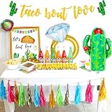 Homond Taco Bout Love Decorations, Mexican Fiesta Themed Bridal Shower Bachelorette Party Décor, Wedding Engagement Party Supplies, Banner, Balloon, Sign