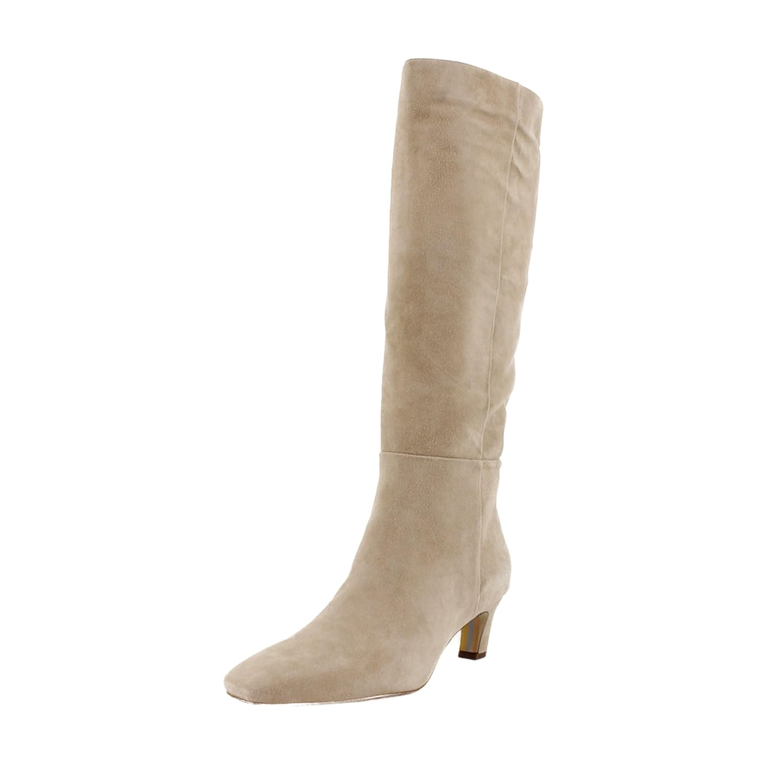 Sam Edelman Molly Light Golden Caramel Pointed Toe Kitten Heel Knee High Boots