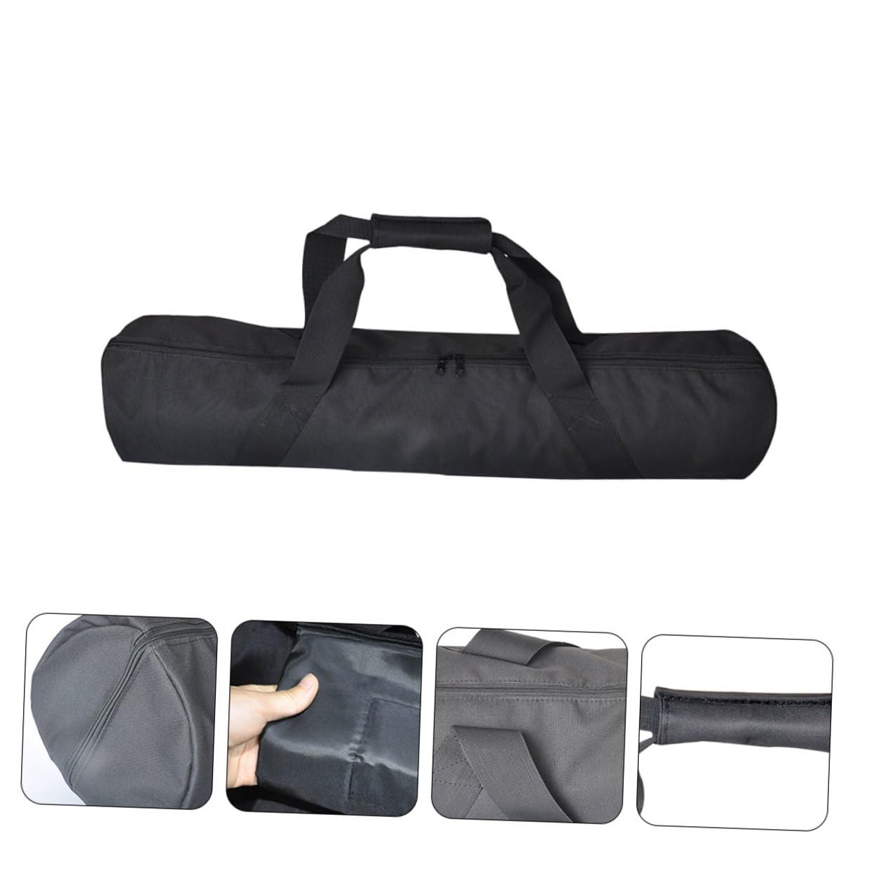Borsa Integrata Oxford Treppiede Nero per Tracolla, Leggera e Imbottita Spugna per Uso Fotografico All'aperto