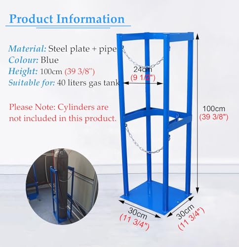 Support de sol pour bouteilles d'oxygène et chariot propane de 30cm - 7