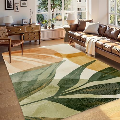 Tapete Boho Tropical Leaves lavable 215x152 cm miniatura 1