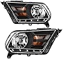 AUTOSAVER88 Headlight Assembly Compatible with 2010 2011 2012 2013 2014 Ford Mustang OE Headlamp Replacement Black Housing Amber Reflector