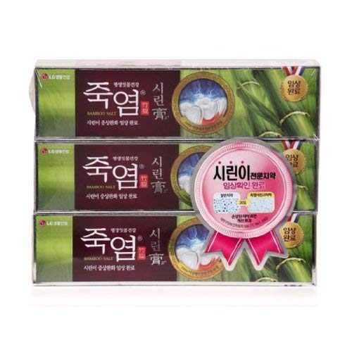 LG Shiringo Bamboo Salt Toothpaste for Sensitive Teeth 120gram (4.23ounce) x 3 counts