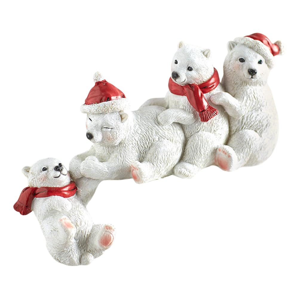 C Hristmas Ute Artoon Figurines Resin Desktop Gnome Decor Decorative Santa Laus Ornaments For Bedside Tabletop (C)