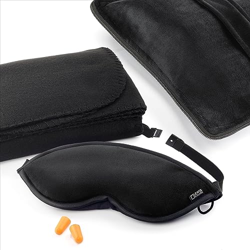 Lewis N. Clark B559T Ultimate Comfort Set + Portable Travel Kit For Airplane, Includes Inflatable Pillow + Zippered Carrying Case, Cozy Fleece Blanket, Eye Mask thumb #4