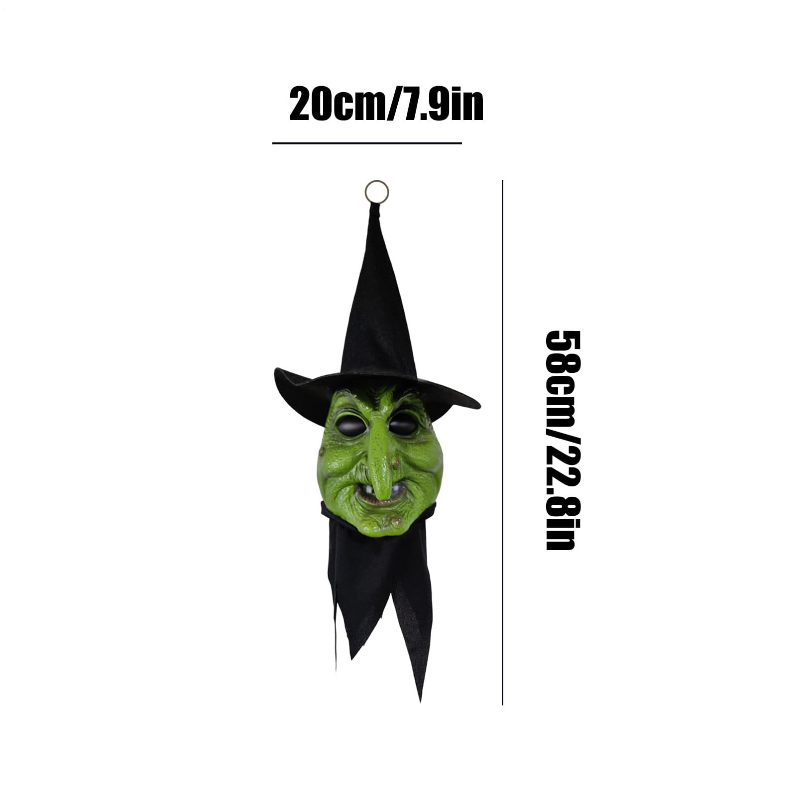 Ozdoby Czarownicy Na Halloween Straszna Mrugająca Dekoracja Pokoju | Dekoracje Halloween z Oświetleniem i Dźwiękiem do Domu Ogrodu Strasznego Domu Farmy Imprezy