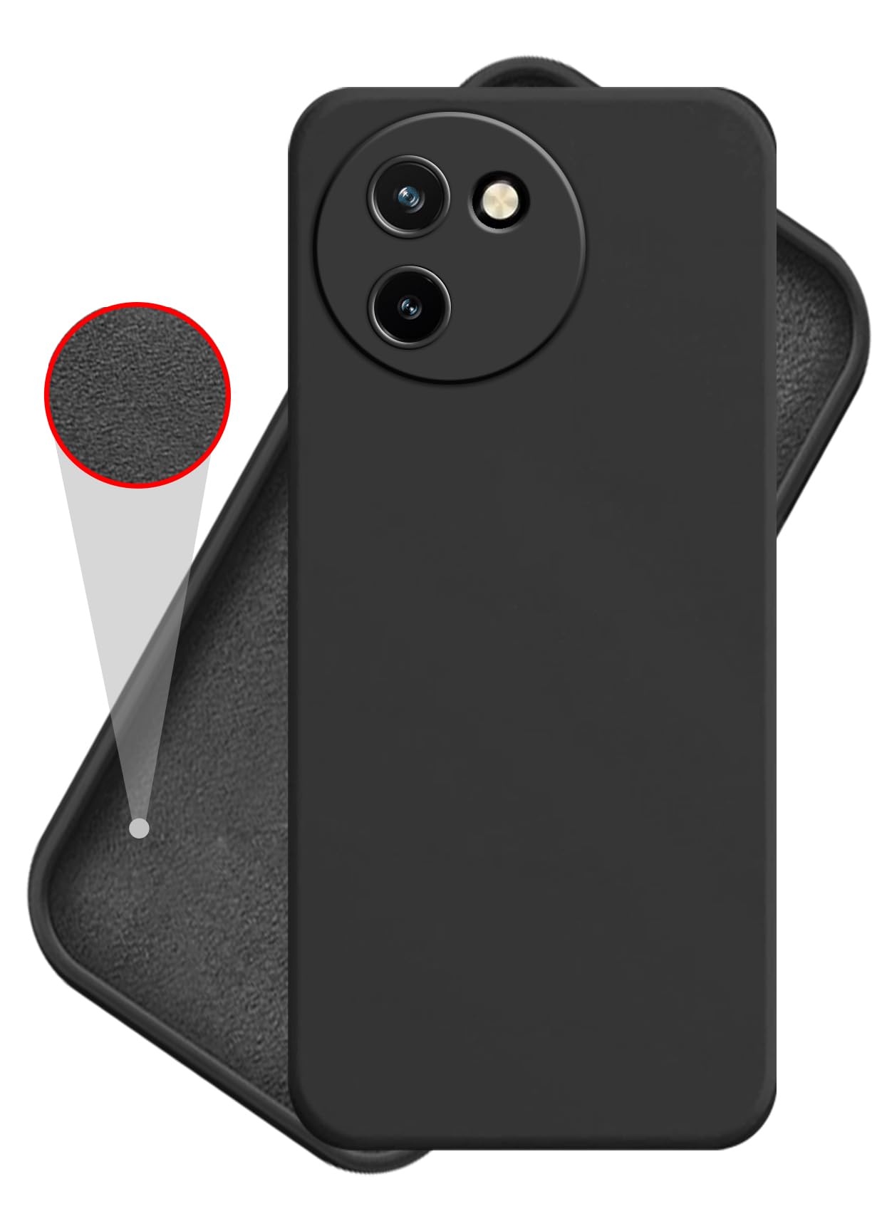 Hupshy Liquid Silicone Back Cover Case for Vivo T3x 5G | Soft Micro-Fibre Lining Inside | Camera Protection Bump | Shockproof Back Cover Case for Vivo T3x 5G (Silicone, Black) (B0D1MKDQP2) Amazon Price History, Amazon Price Tracker
