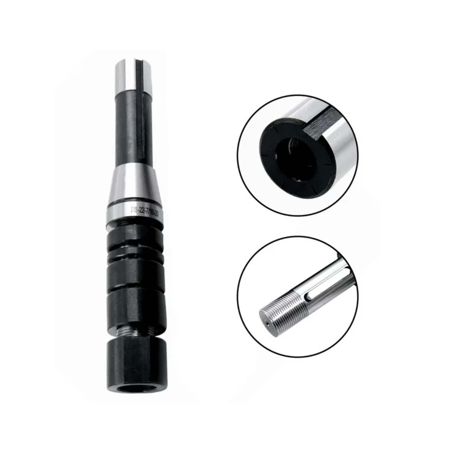 R8 Trzpień do Frezowania z Chwytem Poziomym R8-22-7/16-20 Dyszel do Frezarki Zębatej 22mm Frez Czołowy Piły do ​​cięcia Wzdłużnego