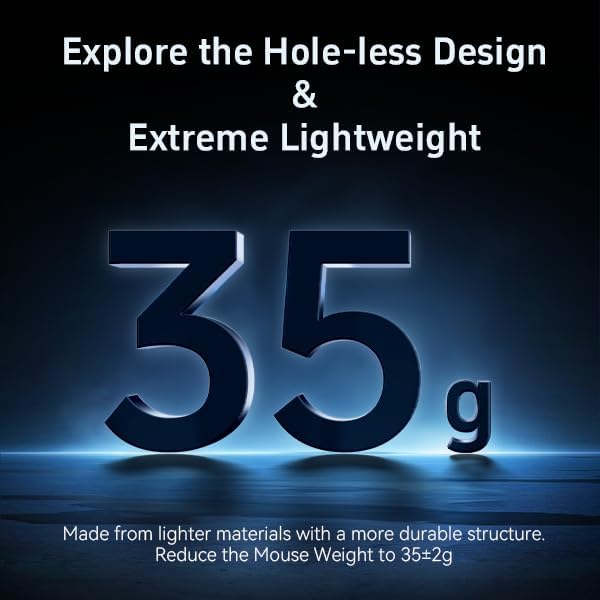 ATKGEAR F1 Extreme Mouse highlighting its 35g weight