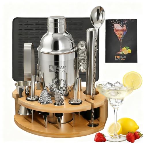 Cocktail Shaker Set Bartender Kit,Mixology Bartender Kit 13-Piece...