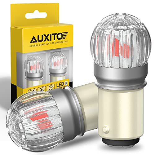 AUXITO 1157 LED Bulb Red, Super Bright Unique 1:1 Design, 7528 BAY15D 1016 1034 2057 2357 LED Replacement Lamp for Tail Light, Stop Brake Signal Lights