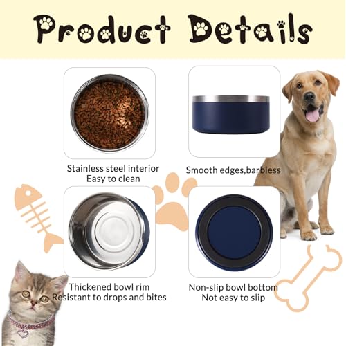 Personalisierte Hundenapf Benutzerdefinierte Hundenäpfe mit Namen Individuelle Haustier Katze Futternäpfe 18/32/42/1,814.4 g Rutschfeste Edelstahl Pet Bowls