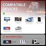 GUSGU G7 Wireless Gaming Controller with Interactive Screen, 1000Hz Polling Rate, Hall Joysticks & Triggers, 4 Programmable Buttons, Compatible with PC, Switch1, PS4, iOS, Android, Red - Image 2