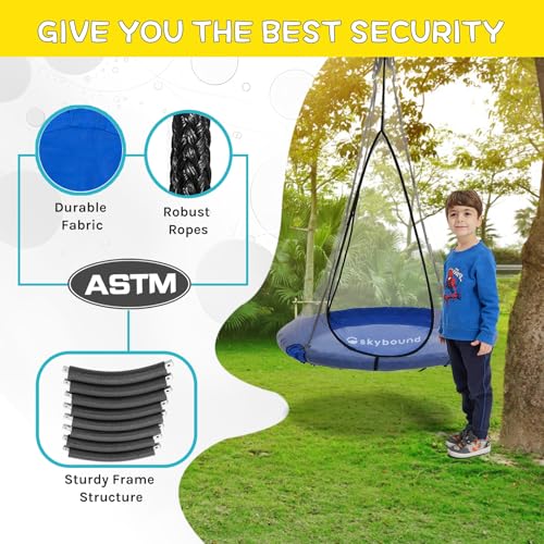 image for SkyBound 40inch Tree Swing Saucer Swing - 600LB Weight Capacity - Outd