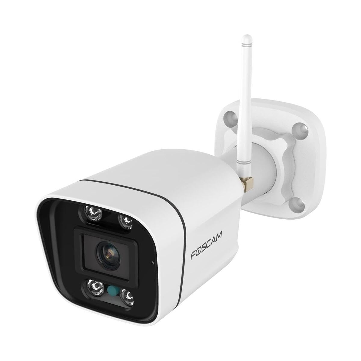 Foscam V5P 5 MP Dual-Band WLAN kamera do monitoringu z wbudowanym reflektorem i syreną alarmową (biała)