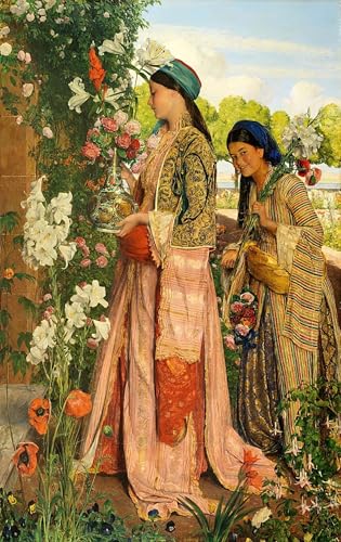 Toile murale abstraite Lilium auratum John Frederick Lewis 60x90cm