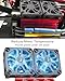 RC Motor Cooling Fan Fits for 1/8 RC 40mm Brushless Motor 4068 4076 4082 4092, 27000RPM RC Car Dual Motor Heatsink Fan with Red Metal Cover
