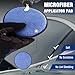 WORKPRO 12-Pack Car Wax Applicator Pads with Finger Pocket, Microfiber Soft Foam Polishing Pads for Car Detailing & Cleaning, Lint-Free, High Resilience
