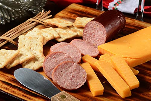 Wisconsin's Best & Wisconsin Cheese Company - Classic 100% Wisconsin Cheddar & Pepper Jack Cheese, Cracker and Sausage Gift Basket. Great Meat and Cheese Gifts. Premium Wisconsin Cheese. 4th of July Party Assortment!