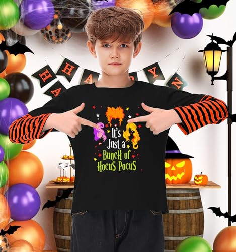Image of Remimi Unisex Kids Christmas Long Sleeve Shirt Xmas Print Stripe Shirts 2-12 Years