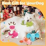 5 Pack Squeaky Dog Toys, Stuffed Plush Puppy Tough Chew Toys Animal Toys for Puppy Small Medium Large Dogs