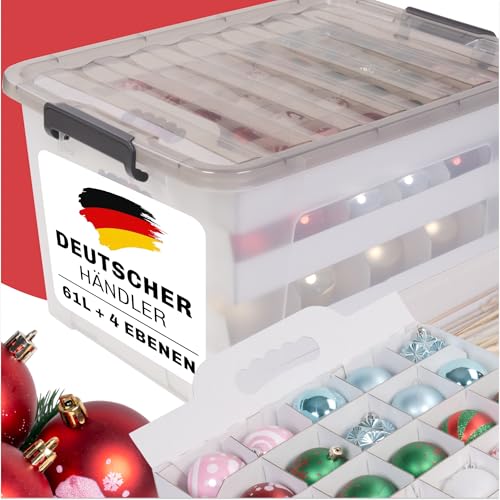 Stackmeister Aufbewahrungsbox Weihnachtskugeln I 61L I Sicherheit und...