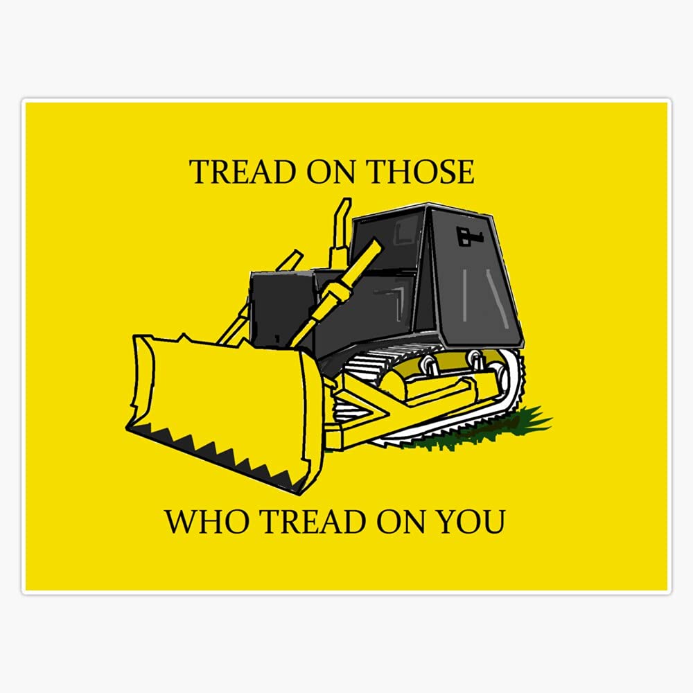 Killdozer Libertarian Dtom Tread Vinyl Decal Wall Laptop Bumper Sticker 5in(RDB-USA-STICKERS-1851)
