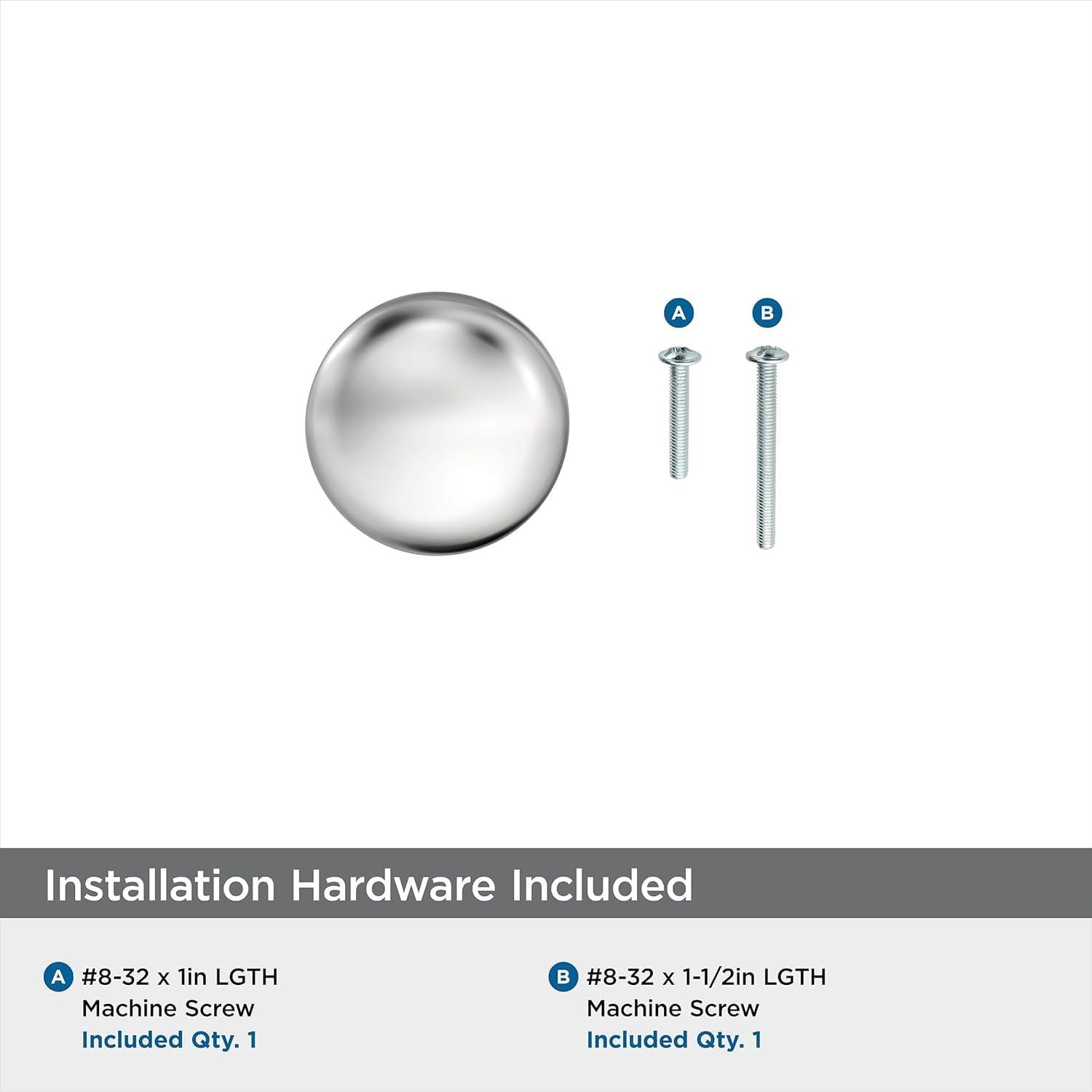 Amerock 1-1/4" Round Edona Polished Chrome Cabinet Knob image 5