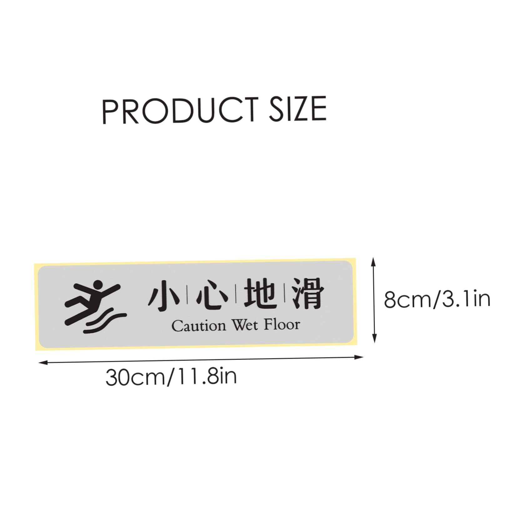 MUCKLILY Hazard Stickers Caution Signs for Floor 4pcs Pay Attention to Safety Signs Reminding Adhesive Floor Decals