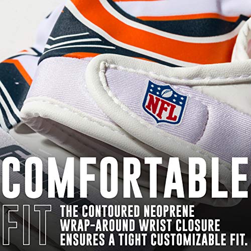 Image of Franklin Sports Youth NFL Football Receiver Gloves - Kids Football Gloves Pair - NFL Team Logos and Silicone Palm