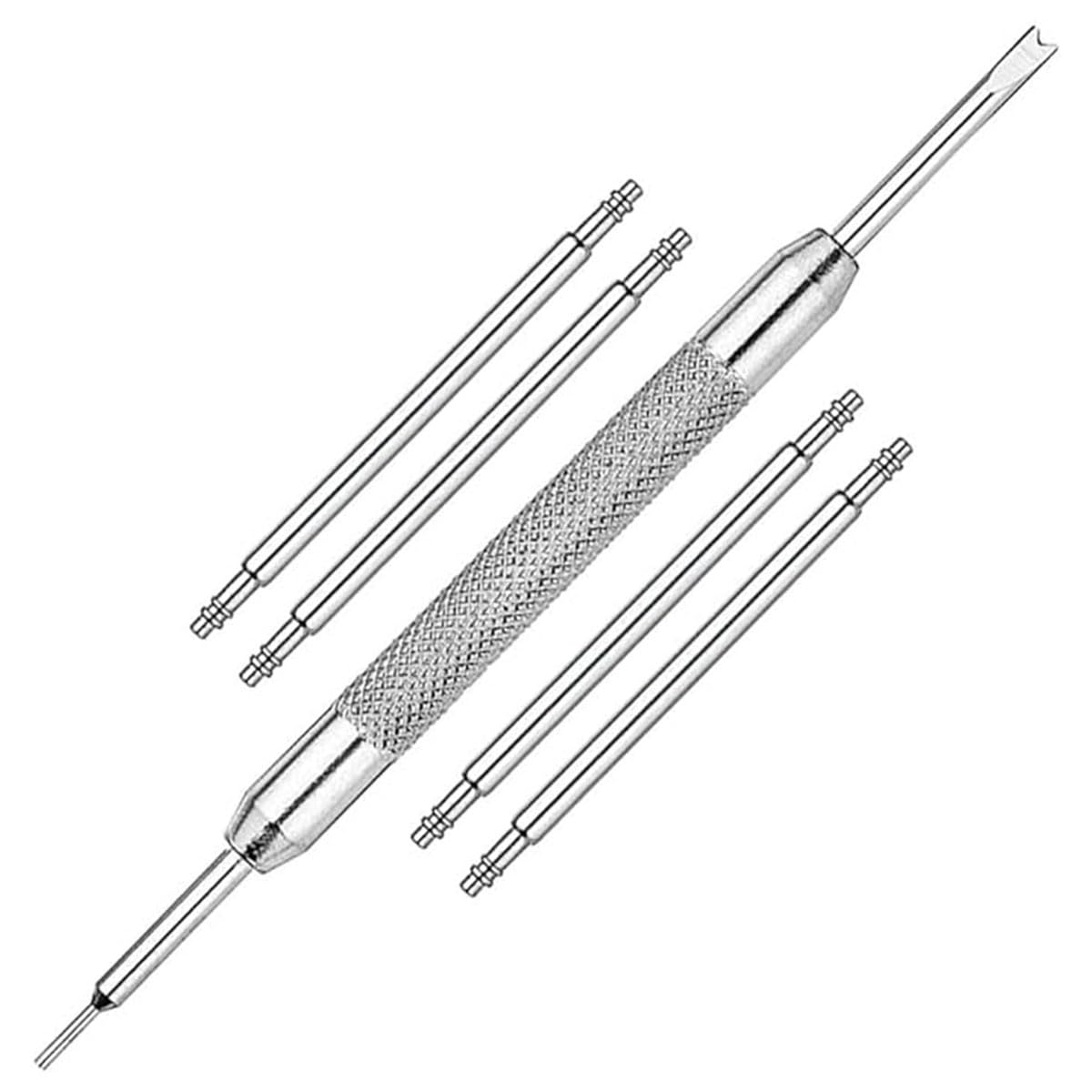 HEYOZURY Watch Pins, 4 Pcs Watch Band 1.5mm Pins,16mm 18mm 19mm 20mm 21mm 22mm 24mm 304 Stainless Steel Watch Spring Bars, Spring Bar Tool for Watch Band