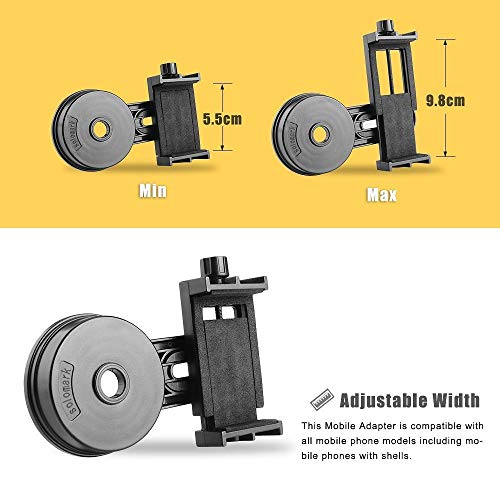 Yosoo Universal Astronomical Camera Adapter Smartphone Capturer Holder Mount Barcket Quick Photography Adapter Mount Connector For Binoculars Monocular Scopes Telescopes Spotting Scope 26.4-46.4Mm #TOP6