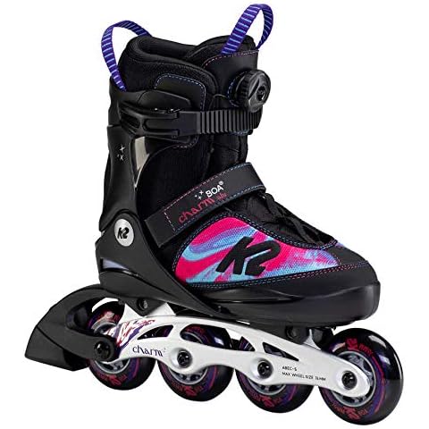 K2 Inline Skates CHARM BOA ALU Für Mädchen Mit K2 Softboot, Black - Pink, 30F0120 Cover