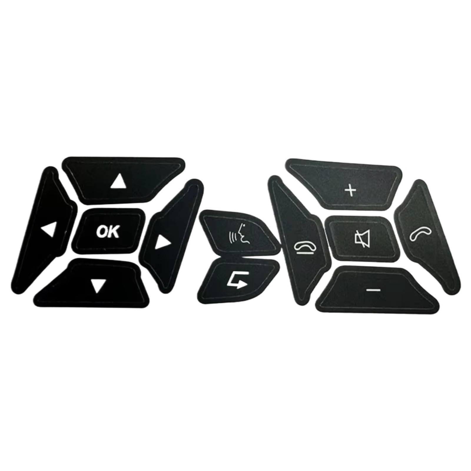Car Button Stick Compatible with Benz GLK350 C Class for CLS C218 SLK W172 W204 W212 W218 W207 PVC Steering Wheel Button Repair Sticker Matte Accessory